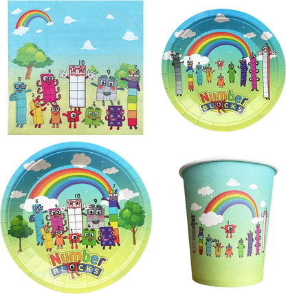 Number Blocks Theme Birthday Party Supplies