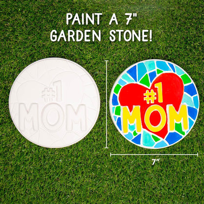 This ceramic garden stone is ready to be personalized with your own touch
