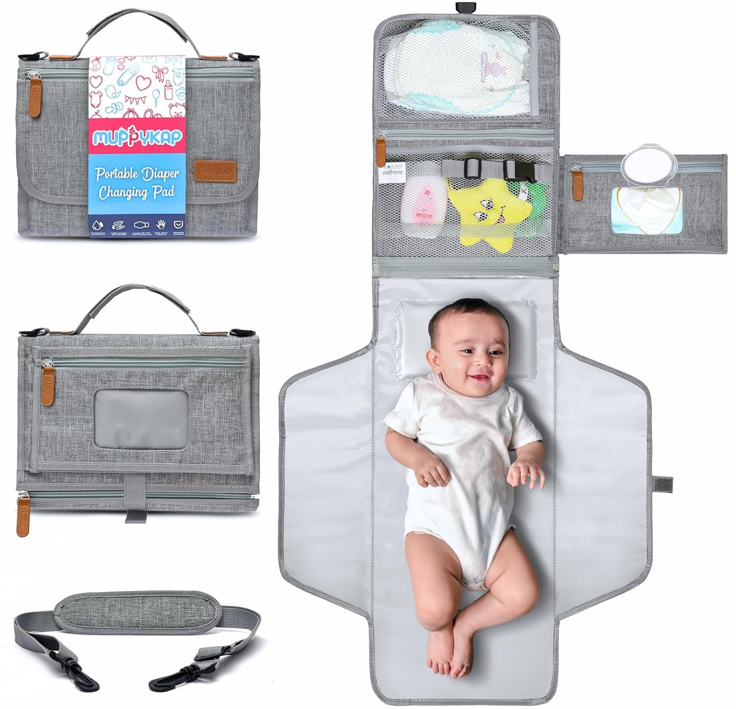 Portable Changing Pad with Shoulder Strap