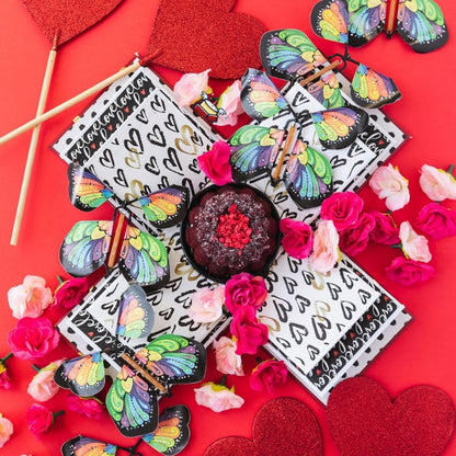 SendaCake Valentine's Day Butterfly Surprise Explosion Gift Box
