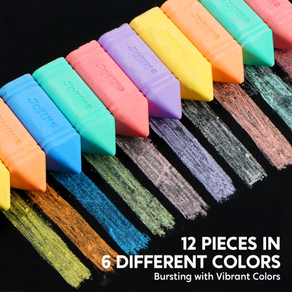 Enjoy a safe and creative experience with this set of 12 giant cone-shaped chalk pieces