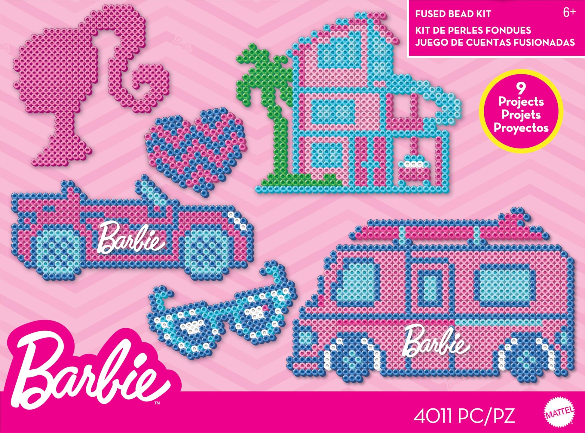 Create iconic Barbie designs with this deluxe fuse bead activity kit from Perler