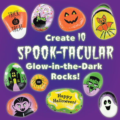 Create glowing rocks that can withstand any weather and have fun together with this perfect Halloween party activity