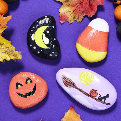 Create glowing rocks that can withstand any weather and have fun together with this perfect Halloween party activity