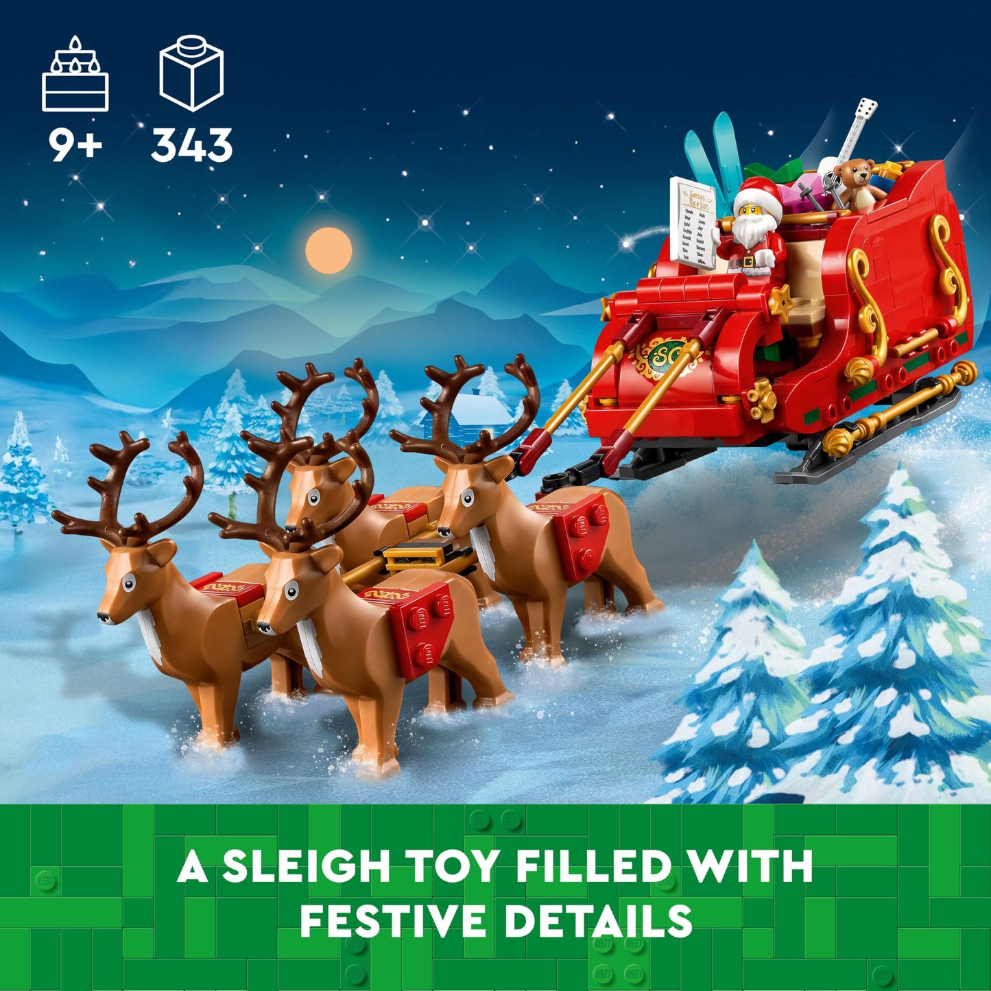 Experience the magic of Christmas with LEGO Santa's Sleigh toy