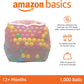 1000 crush-proof plastic pit balls in an assortment of colors, plus a mesh storage bag
