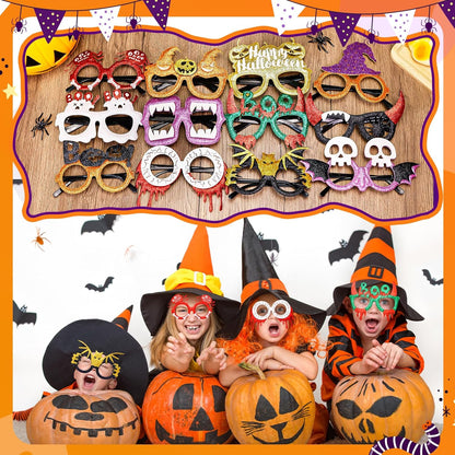 Make Halloween even more festive and entertaining with this 12pc glitter glass set