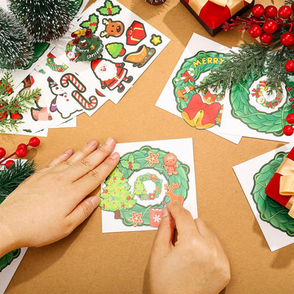 Perfect sticker craft kit for children's Christmas DIY projects (48 pcs)