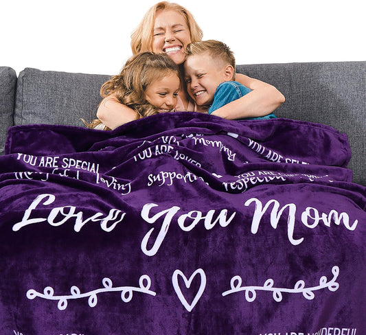 A Warm Hug of Love, 60x50 Inches (Purple Violet, Fleece)