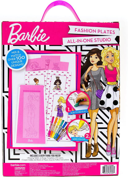 Barbie Fashion Plates All in One Studio Sketch Design Activity Set