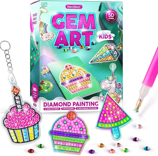 Gem Art, Kids Diamond Painting Kit - Big 5D Gems
