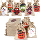 Halloween Trick or Treat Burlap Gift Bags with Drawstring