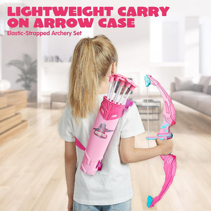 Discover the fun and excitement of archery with our LED Light Up Pink Bow and Arrow Toy Set