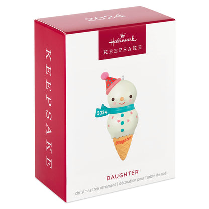 Sweeten the holidays with this cute Daughter Snowman Ice Cream Cone Hallmark Keepsake Christmas ornament