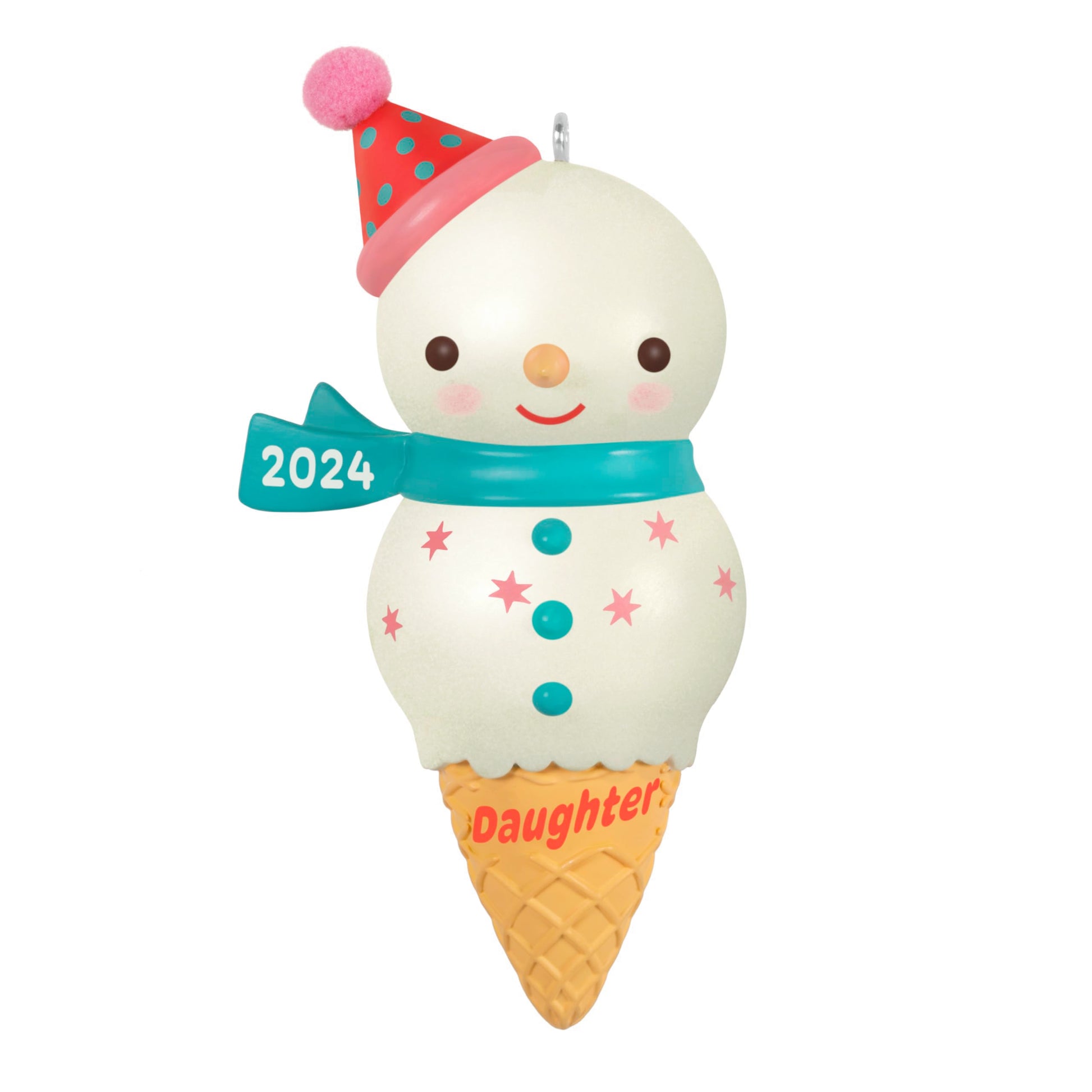 Sweeten the holidays with this cute Daughter Snowman Ice Cream Cone Hallmark Keepsake Christmas ornament