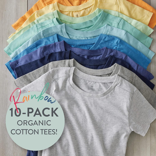 HonestBaby Unisex Baby Organic Cotton Short Sleeve T-Shirts
