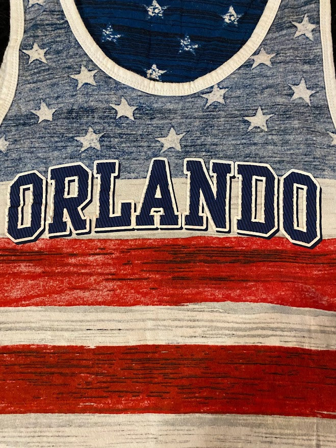 Show off your American pride all summer long with this high-quality stars and stripes tank top