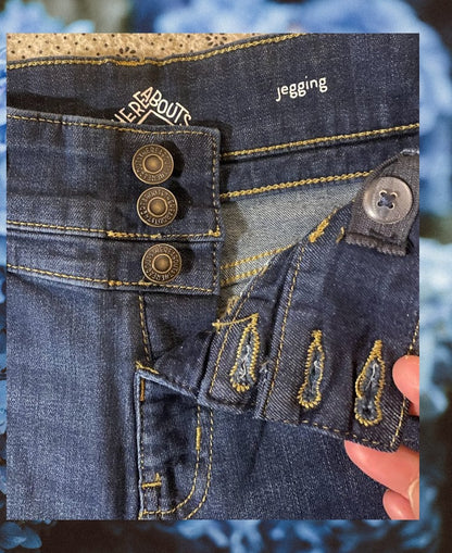 ThereAbouts distressed jeggings feature a convenient pull-up design are crafted with impeccable quality