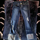 These Blue Spice little girl distressed stud jeans are designed with unique fashion and style