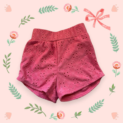 These Disney Junior Fancy Nancy Shorts feature an elegant embroidery design