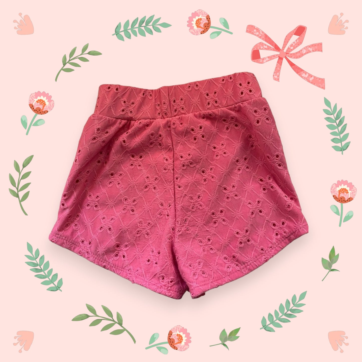 These Disney Junior Fancy Nancy Shorts feature an elegant embroidery design