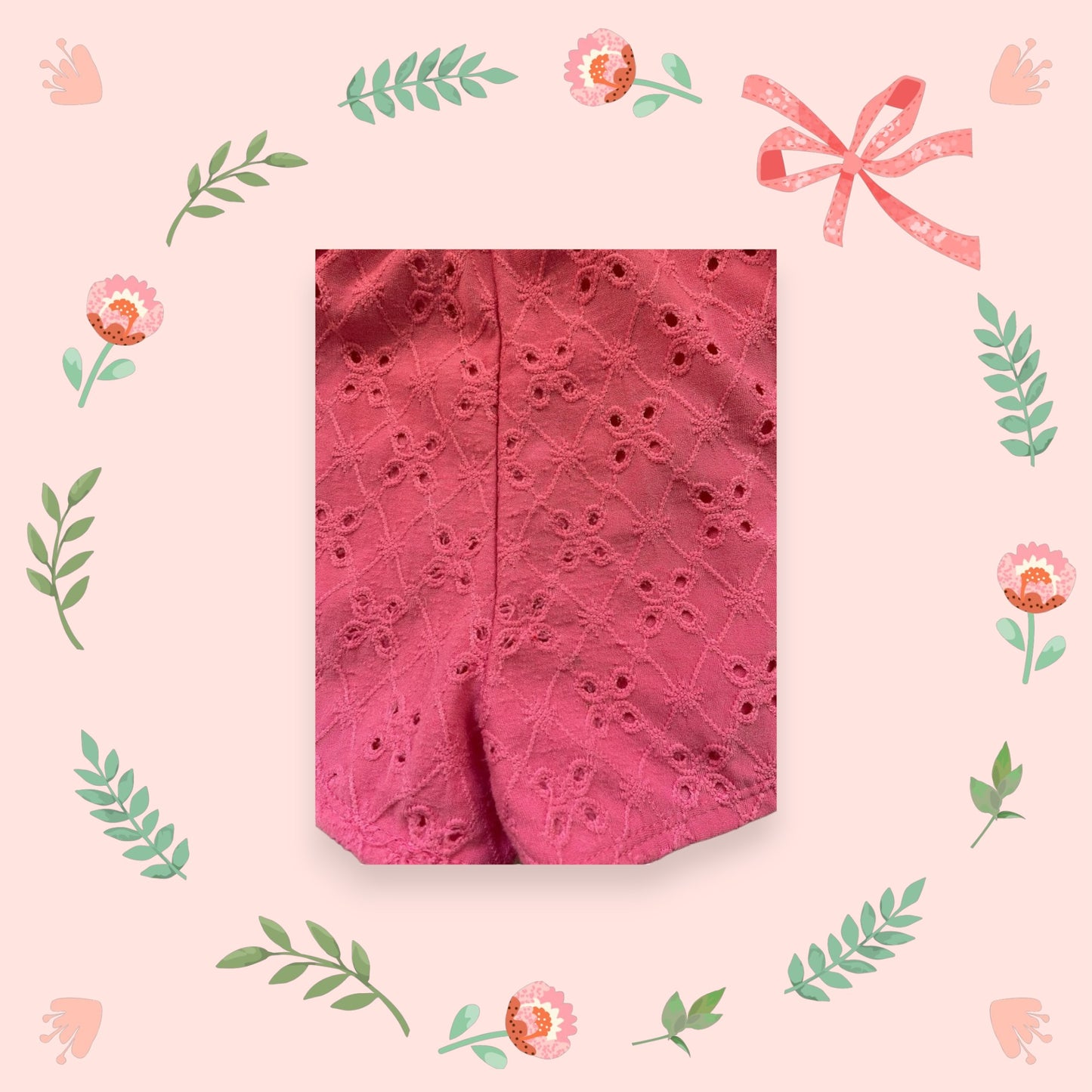 These Disney Junior Fancy Nancy Shorts feature an elegant embroidery design