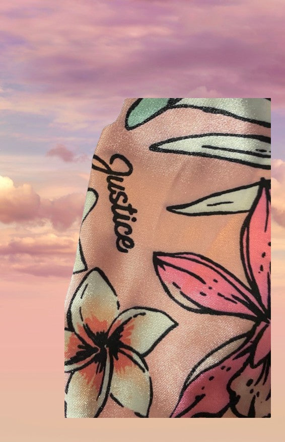 Get cozy while lounging around the house with these adorable floral sleep shorts from Justice