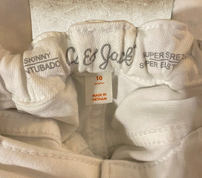 Boost your little one's style and comfort with our Cat & Jack White skinny jeans