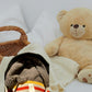 Multi-colored striped baby hooded sweater