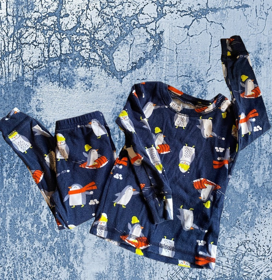 Perfect for those chilly winter nights is this penguin sleepwear pajama set