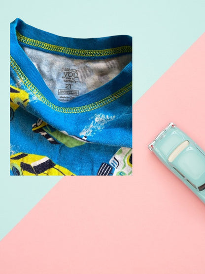 Get your little guy ready for a comfortable night's sleep with Carter's Just One You cotton sleepwear set