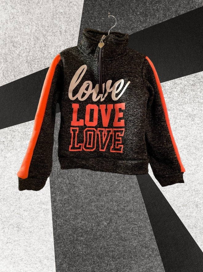 Love Love Love Girl's Graphic Sweatshirt