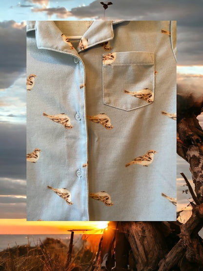 GapKids sleep shirt with charming bird pattern