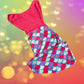This cozy mermaid design tail blanket has beautiful colors and a fun design