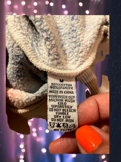 Butter girls multi-color bling design tie dye long sleeve hoodie