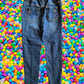 Route 66 distressed floral rhinestone skinny jeans provide a polished and stylish design