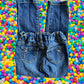 Route 66 distressed floral rhinestone skinny jeans provide a polished and stylish design