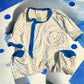 Cotton Applique Star Design One Piece Footie