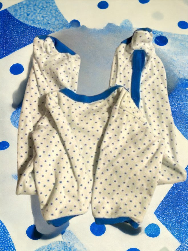 Cotton Applique Star Design One Piece Footie