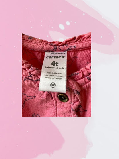For a stylish and trendy addition to your little girl's wardrobe, consider Carter's girl's dinosaur dress