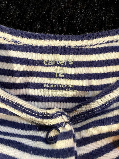This adorable Carter's Girl Stripe Applique Floral Onesie combines comfort and charm