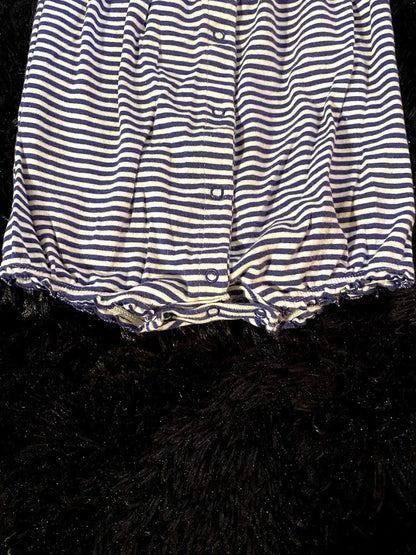 This adorable Carter's Girl Stripe Applique Floral Onesie combines comfort and charm