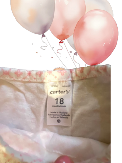 This Carter's long-sleeved top features a pretty applique bear design that's sure to delight your little one