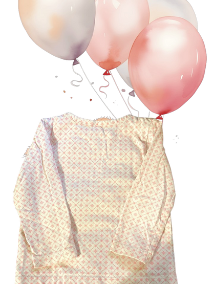 This Carter's long-sleeved top features a pretty applique bear design that's sure to delight your little one