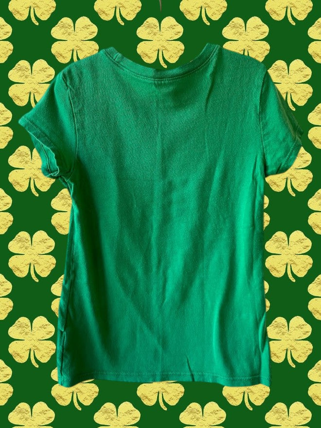 The Children's Place cotton graphic tee is designed with glitter accents and is perfect for St. Patrick's Day