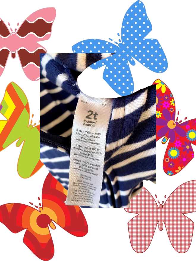 This Carter's appliqué butterfly stripe footed one piece features colorful colors and a pretty big pink butterfly design