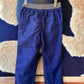 Boy's Cotton Blue and Gray Pull up Pants