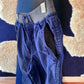Boy's Cotton Blue and Gray Pull up Pants