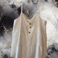 Paper Crane Spaghetti Strap Ruffle Flowy Top