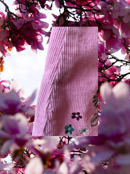 Wonderkids Embroidered Design Corduroy Dress